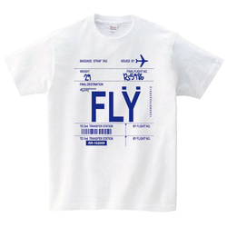 飛行機タグ Tシャツ 1枚目の画像