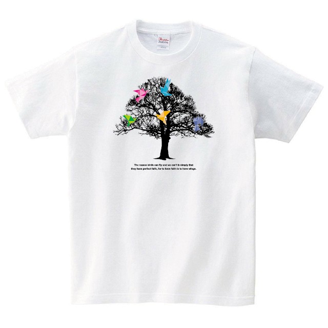 折り紙の鳥 Tシャツ        Ω