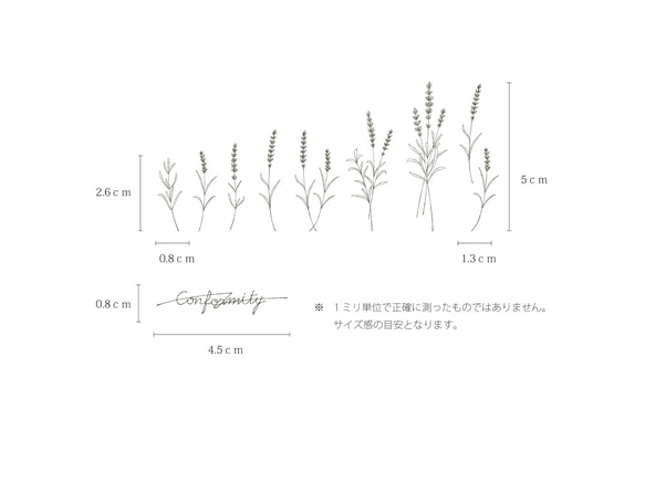 ラベンダー タトゥーシール 3枚目の画像