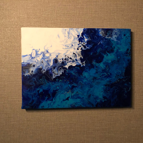 零065】絵画 宇宙 青 空 海 抽象画 原画 インテリア 絵画 零