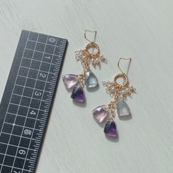 Fluorite triangle jewelry -蛍石- *天然石 2枚目の画像