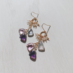 Fluorite triangle jewelry -蛍石- *天然石 4枚目の画像