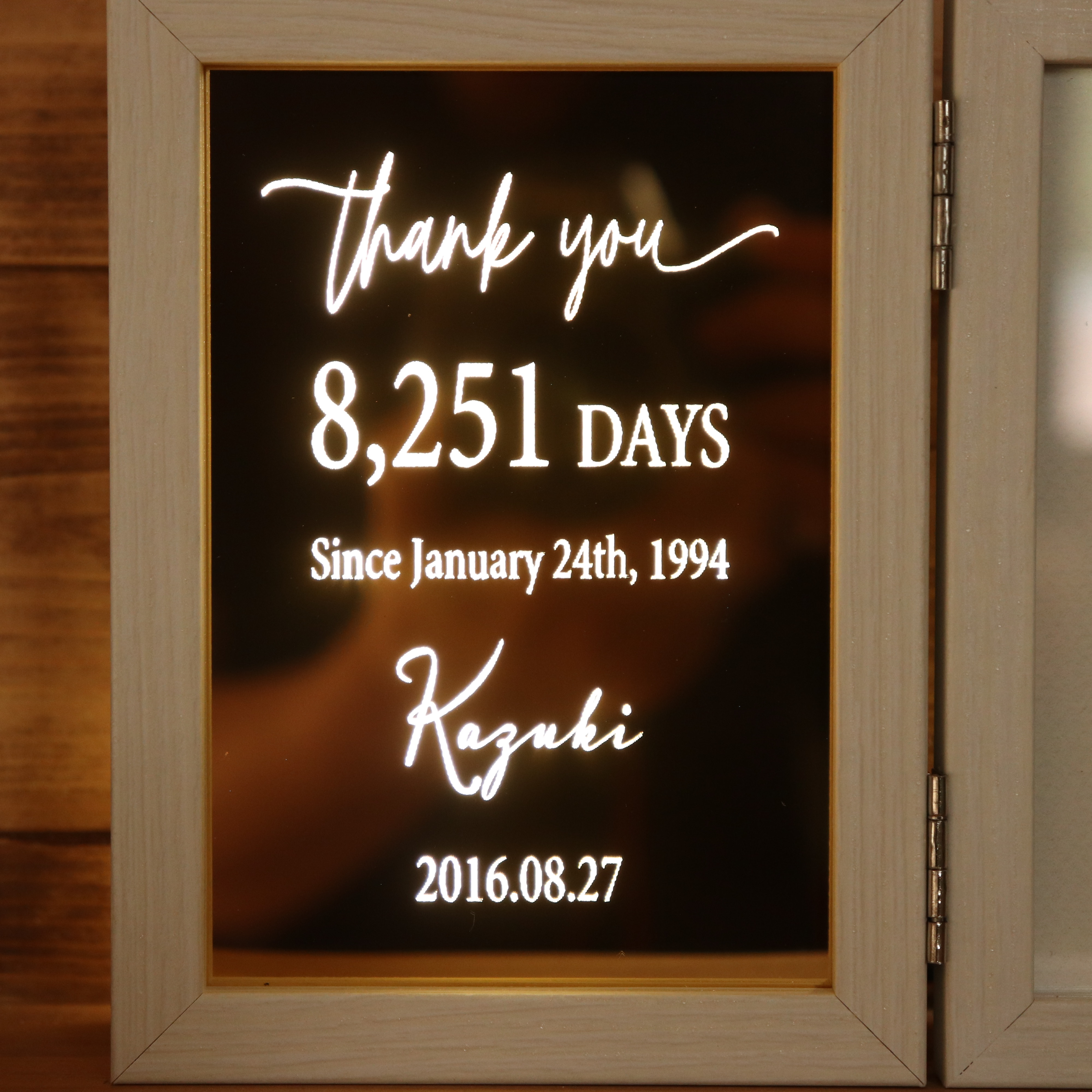 【子育て感謝状】ミラーゴールド　ライトフレーム