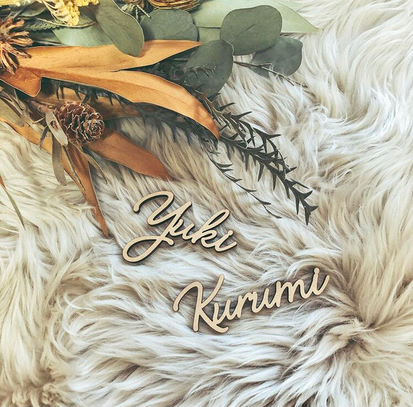 木製席札 筆記体ver 席次表・席札・メニュー表 Celestial Wedding 通販