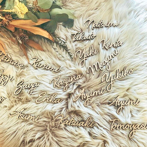 木製席札 筆記体ver 席次表・席札・メニュー表 Celestial Gift 通販