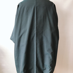 着物リメイク ロング羽織 カーディガン 和コート 和装 無地 紺系 男性 メンズ M〜XL 6枚目の画像