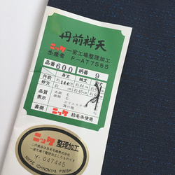 着物リメイク 丹前 ロング作務衣 着物袖 和コート あったか ロングカーディガン 和装  羽織 M〜3L 紺 男性用 5枚目の画像