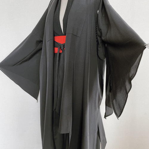 ノ*ア様 着物 留袖 リメイク ロングワンピース モモンガ風ストール