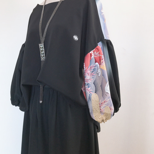 高級✨エレガンスファッション ロングワンピース 和装 和柄 鶴