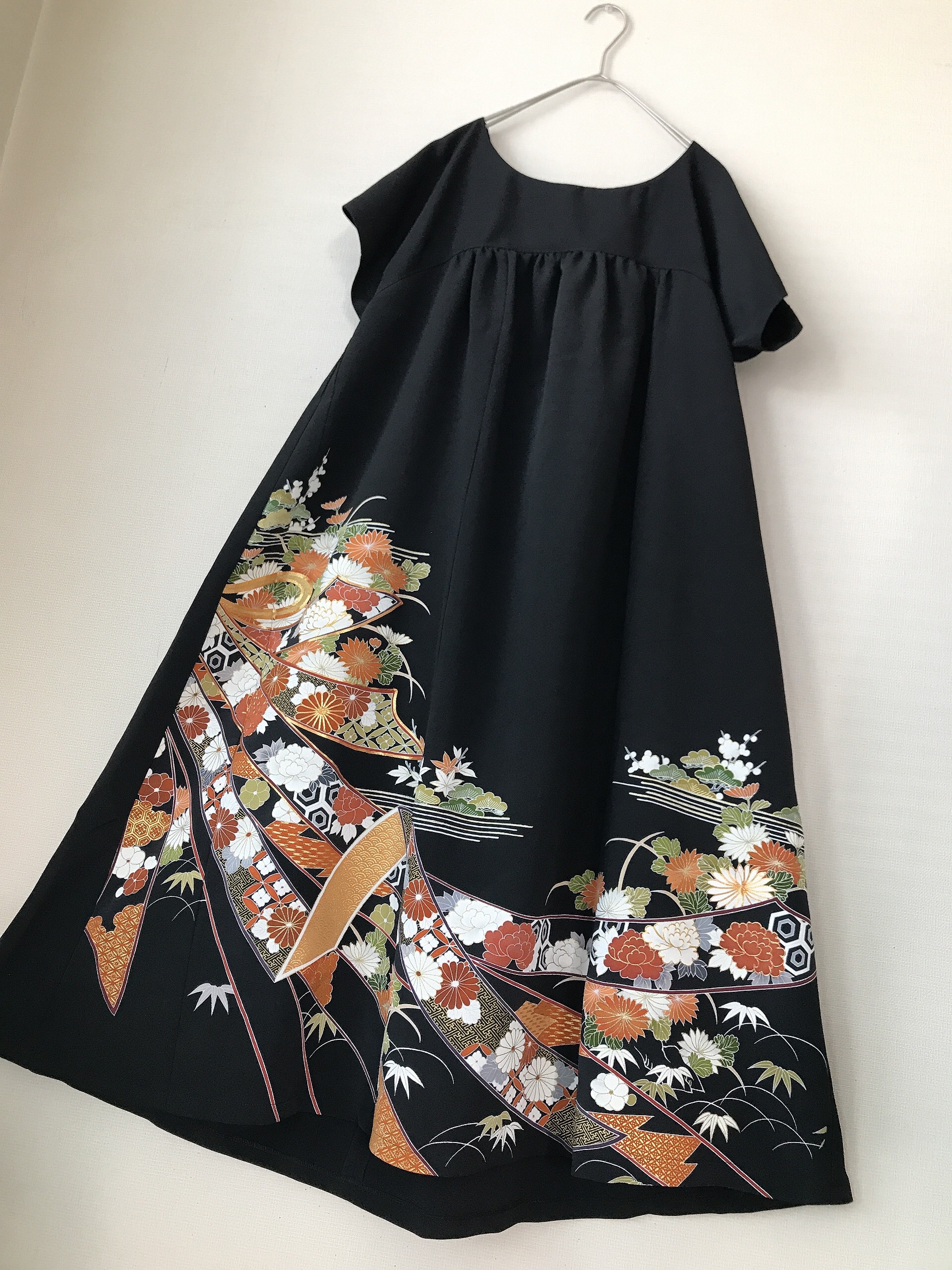 ひより様専用 着物リメイク 振袖 ロングワンピースドレス