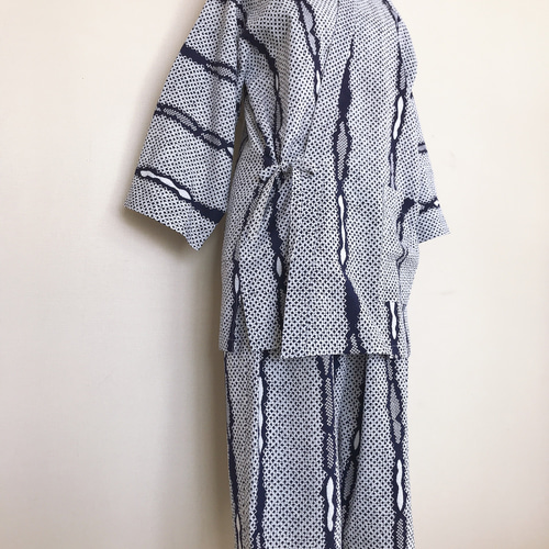 ヨウちゃん様専用！着物リメイク 作務衣上下セット - メルカリ