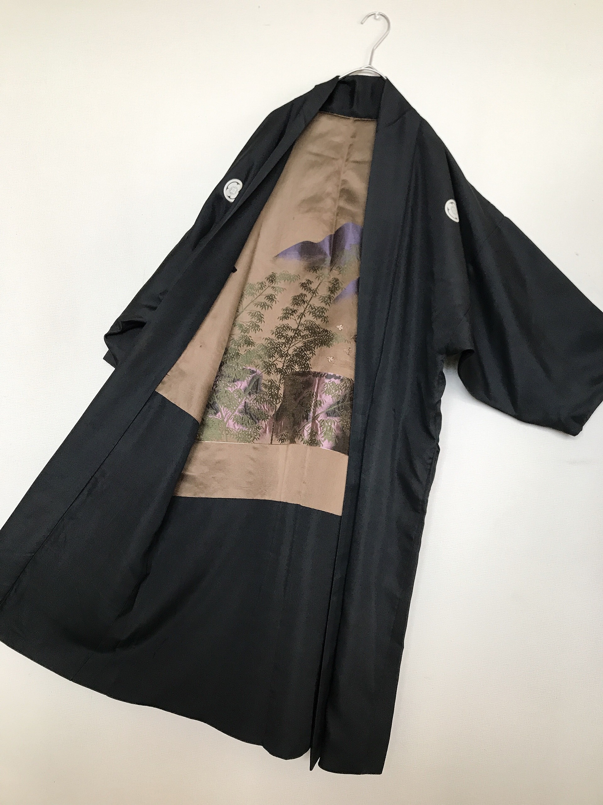 着物リメイク　ロングカーディガン