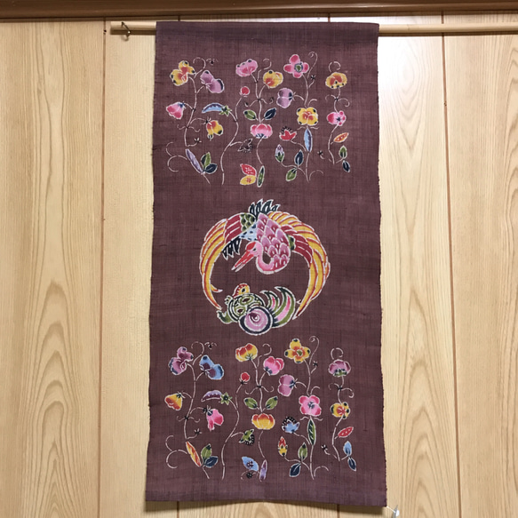 手染め紅型タペストリー