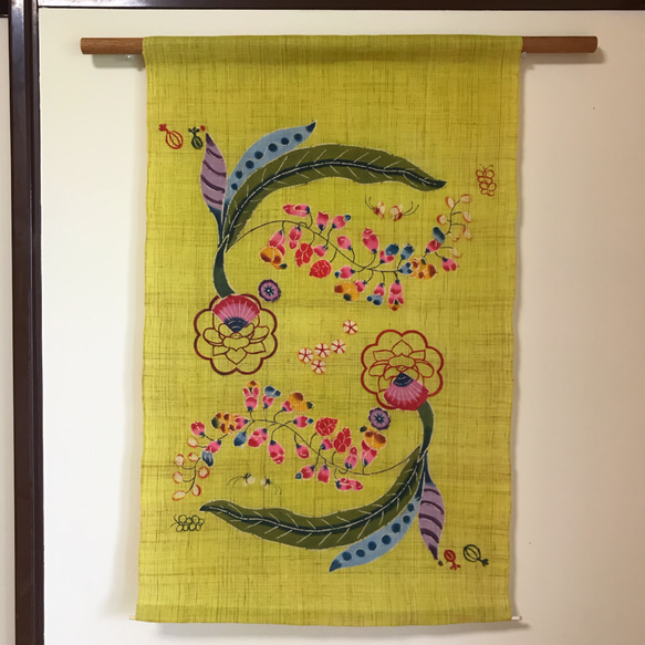 手染め紅型 タペストリー