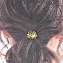 紅葉×ヘアゴム　秋へのうつろい　キラキラのヘアアクセサリー 4枚目の画像