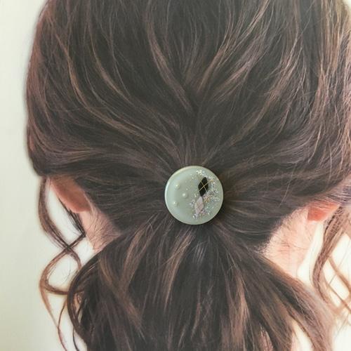 お花畑ドーム型レジンヘアゴム お花畑ドーム型レジンヘアゴム