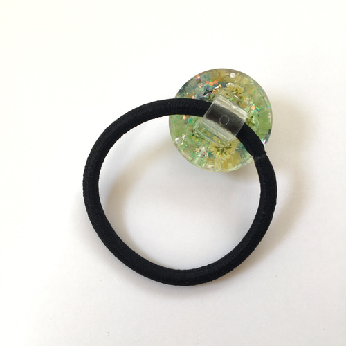 お花畑ドーム型レジンヘアゴム