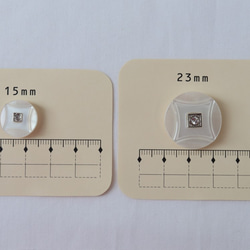 スワロフスキー付き高級ボタン　白貝調　15mmまたは23mm　1個 8枚目の画像