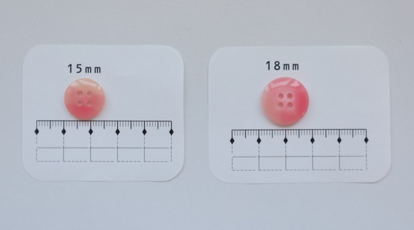 桜色ボタン　15mm・18mm 3枚目の画像