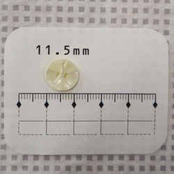 貝調変型カットボタンE　白　11.5mm　12個入り 5枚目の画像