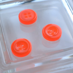 蛍光クリアボタンB　オレンジ　11.5mmまたは15mm 5枚目の画像