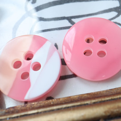 スプリングカラーボタンB　ピンク　15ｍｍ　８個入り 4枚目の画像