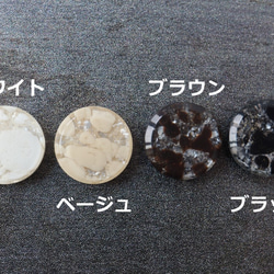 宝石調ボタン　ホワイト　18ｍｍ　3個入り 5枚目の画像