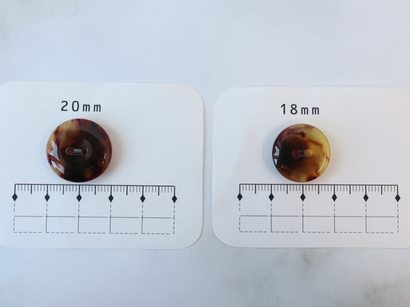 べっ甲ボタン(N-6)　18mmまたは20mm 6枚目の画像