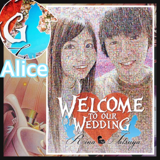 3名さま　A3サイズ【似顔絵オーダー】ホワイトフレーム　風呂敷ラッピング　7/3