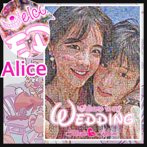 モザイクアート ウェルカムボード 似顔絵 記念日 A3サイズ ウェルカム