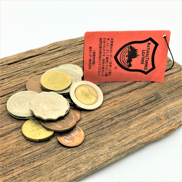 日本栃木革圓形零錢包 第4張的照片