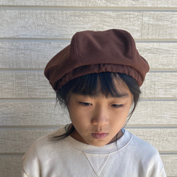 【Baby・Kids】コットンフランネル　 ベレー帽　 5枚目の画像