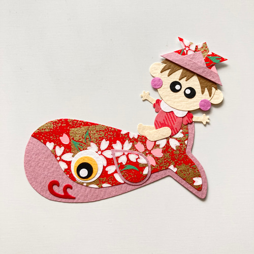 端午の節句☆アルバム☆クラフトパンチ☆鯉のぼり☆レッド 雑貨  