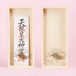 上帝的额头黎明 波紋 / お神札（ofuda）使用日本柏树架子的 护身符盒 第2張的照片