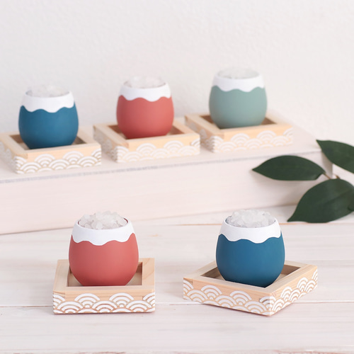 塩おにぎり様向け　希少 デザイン (ポールキンフマ) モザイクアートテーブル 優しいカラーとイラストがポイント！おにぎりの具材が一目でわかる