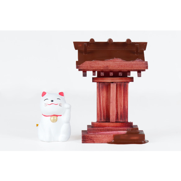 最小的神社■Nyanko守護的Choco神社■Cat Shrine神社貓架子貓貓的命運 第7張的照片