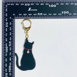 送料無料 名入れ 本革 ねこちゃんキーホルダー 8枚目の画像