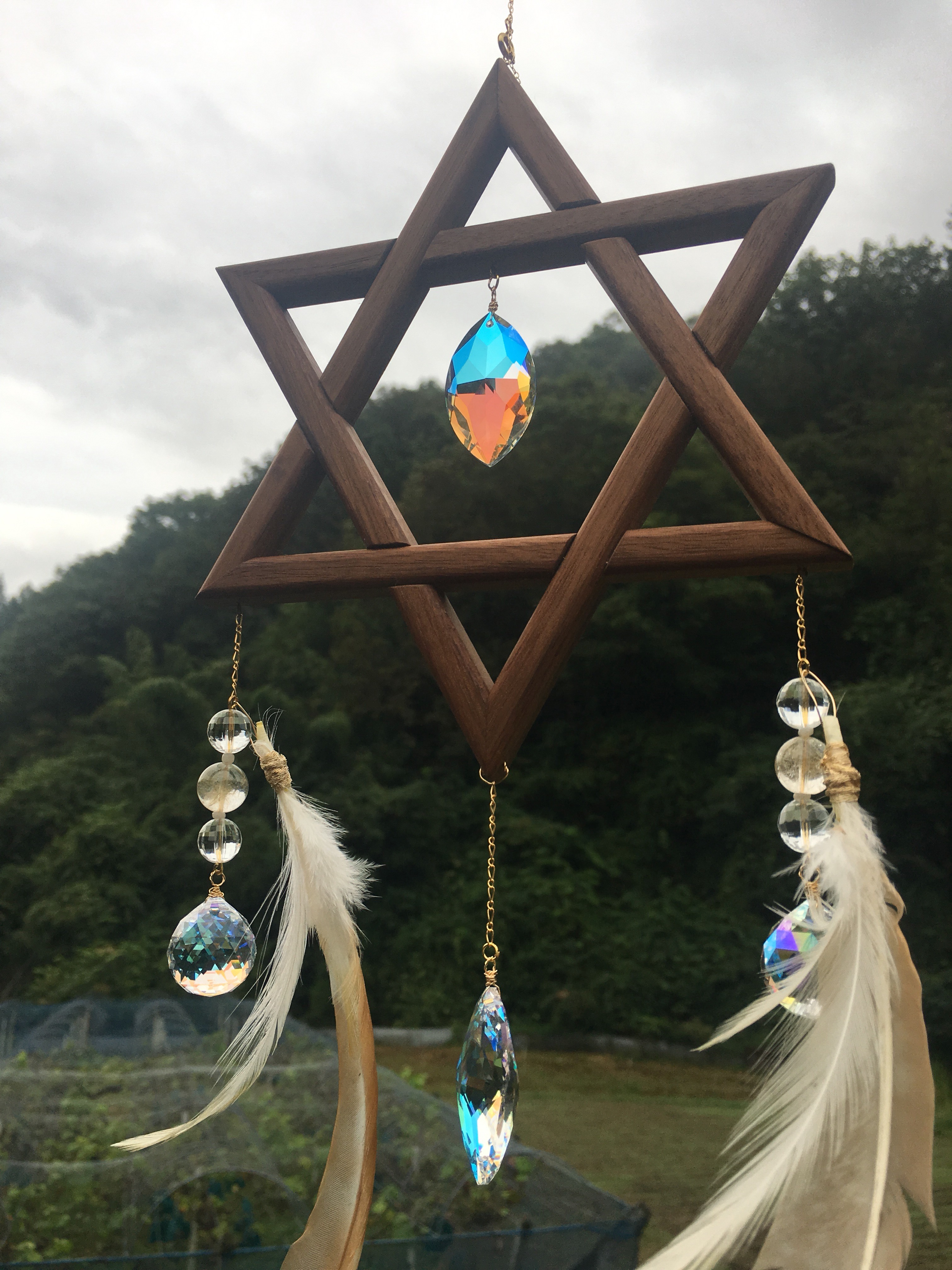 六芒星のサンキャッチャー