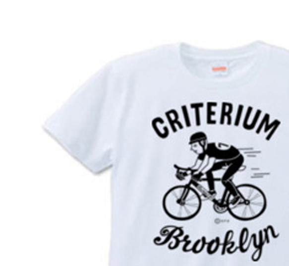 ブルックリン★自転車レース　Tシャツ S〜XL【受注生産品】 1枚目の画像