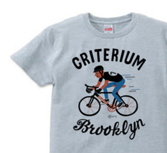 【再販】ブルックリン★自転車レース　 S〜XL Tシャツ【受注生産品】 1枚目の画像