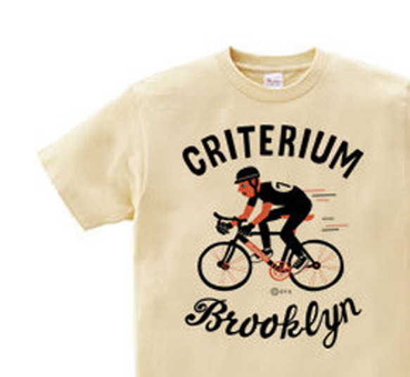 ブルックリン★自転車レースWM～WL•S～XL　Tシャツ【受注生産品】 1枚目の画像