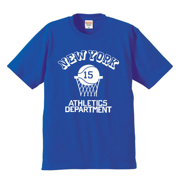 【再販】バスケットボール☆NEW YORK   XS～XL　Tシャツ【受注生産品】 2枚目の画像