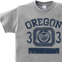 【再販】オレゴン　33 オールドスクール風　150（女性S〜M） Tシャツ　【受注生産品】 1枚目の画像