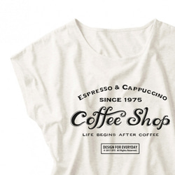 【注意！薄手生地】カフェ（COFFEE SHOP）Tシャツ 女性M.L【受注生産品】 2枚目の画像