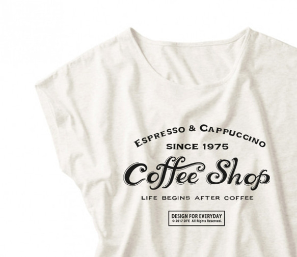 【注意！薄手生地】カフェ（COFFEE SHOP）Tシャツ 女性M.L【受注生産品】 2枚目の画像