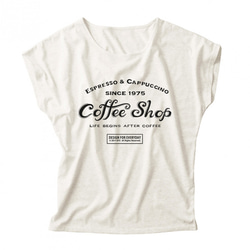 【注意！薄手生地】カフェ（COFFEE SHOP）Tシャツ 女性M.L【受注生産品】 3枚目の画像