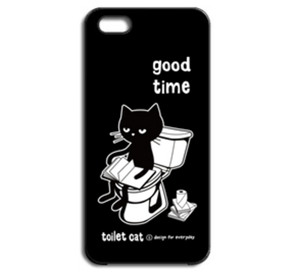 トイレとねこ　 iPhone5/5Sケース【受注生産品】 1枚目の画像