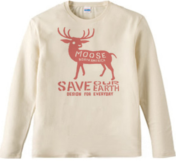 moose　 長袖Tシャツ S～XL【受注生産品】 2枚目の画像