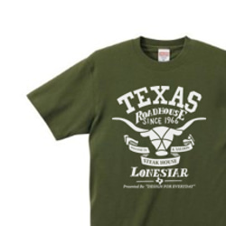 再販】テキサスロングホーン牛 アメカジ XS～XL Tシャツ【受注生産品