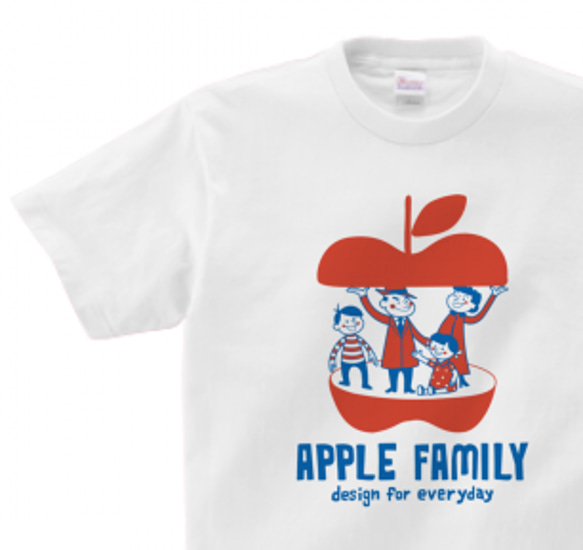 APPLE FAMILY 　 WM～WL•S～XL　Tシャツ【受注生産品】 1枚目の画像